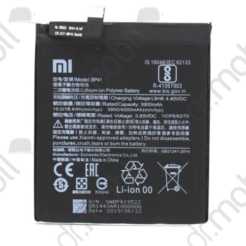 Akkumulátor Xiaomi Mi 9T (Mi 9T Pro), 4000mAh LI-ion BP41 kompatibilis